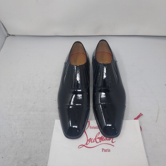 Christian Louboutin Greg on MENS Flat Patent Leather Shoe - Picture 1 of 12